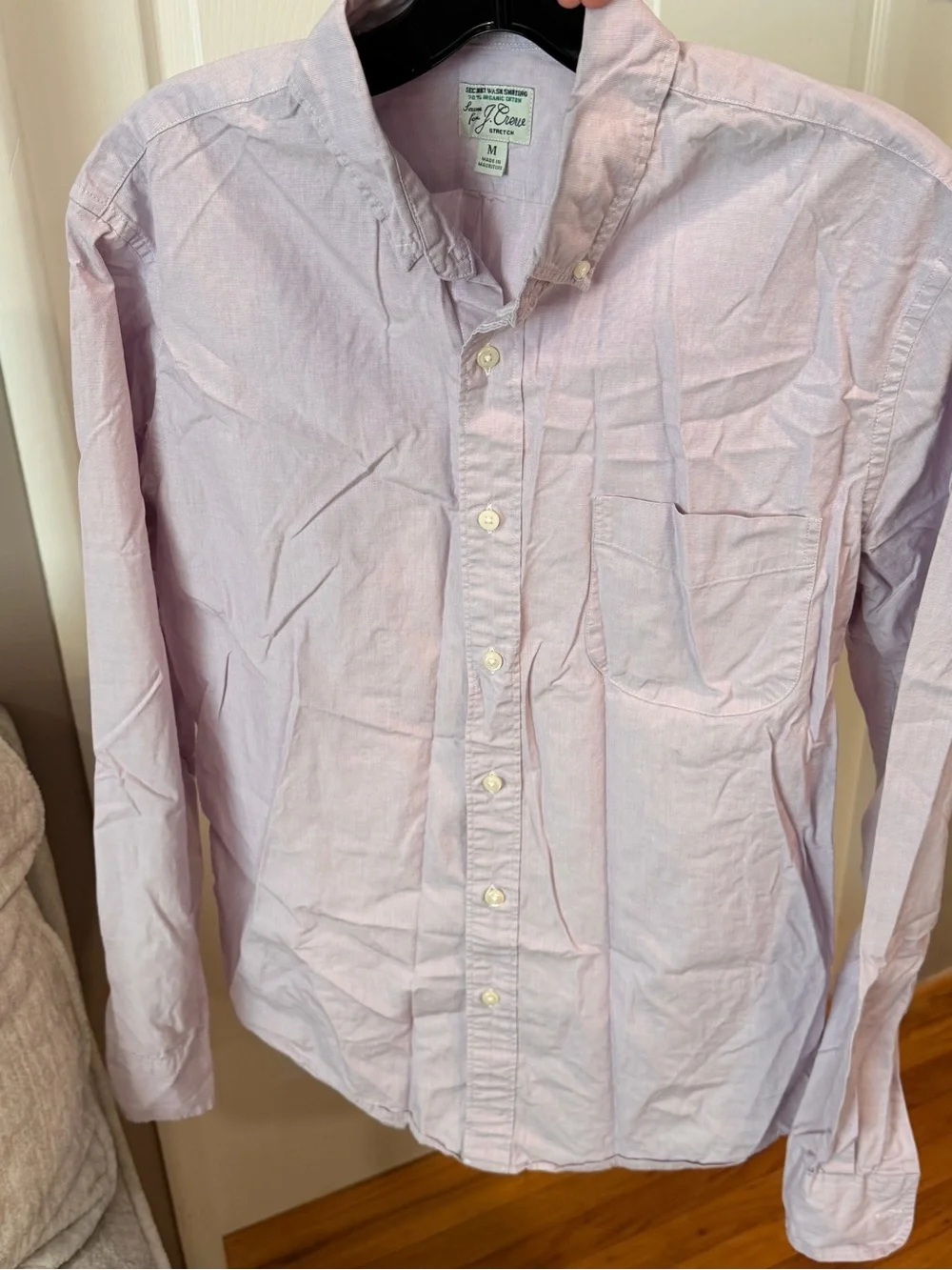 J. Crew Men’s Pastel Purple Slim Secret Wash Button-Down Shirt #463